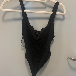 Forever 21 black v-neck bodysuit